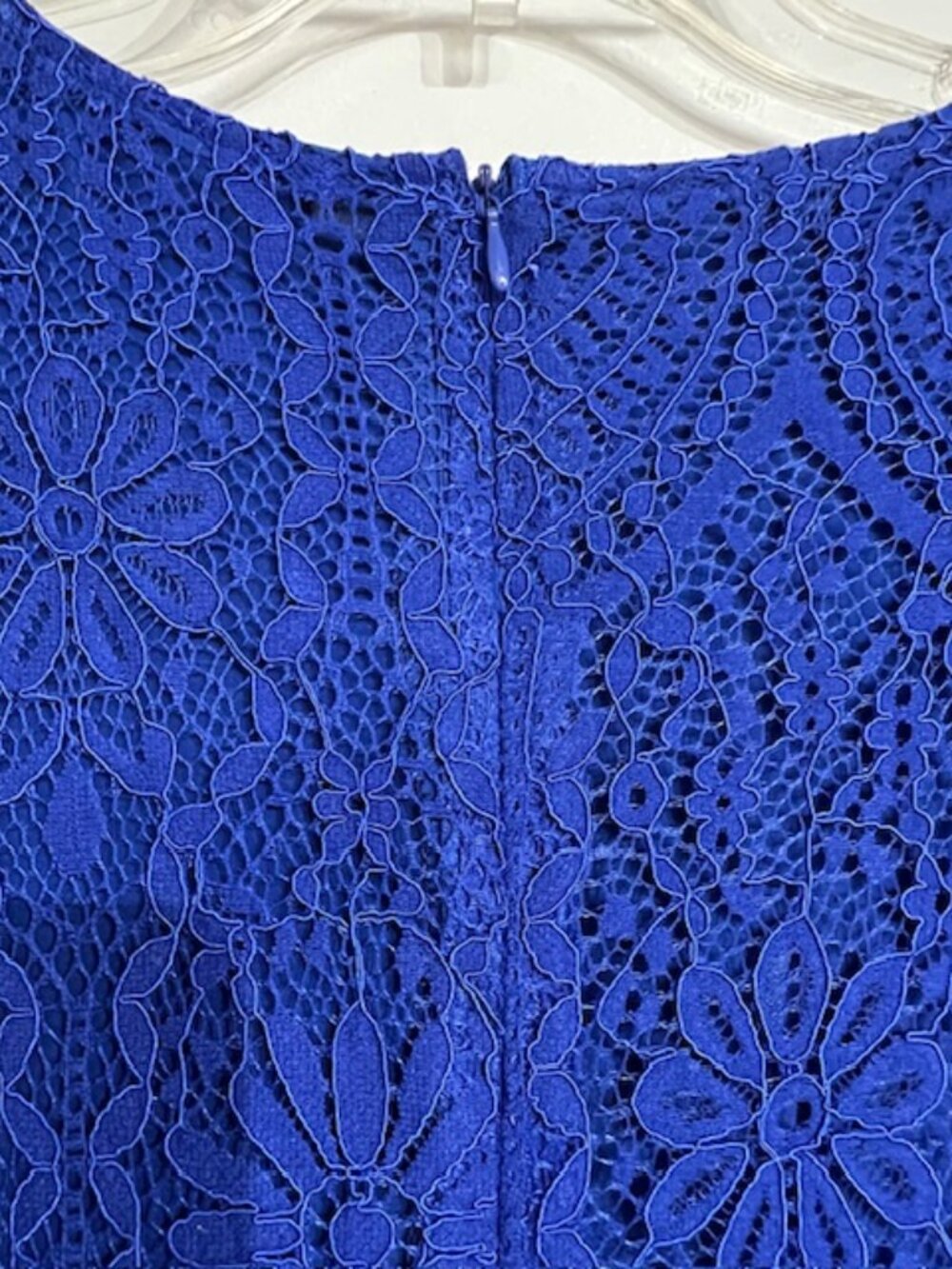 ALLANDWELL Womens Floral Lace Knee-Length Bodycon Party Dress Royal Blue Large - Picture 7 of 10